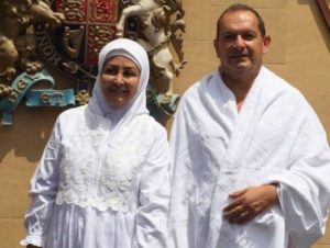 Ambassador Simon Collis and his wife performing Haj