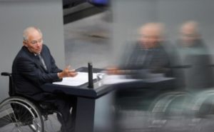 German Finance Minister Wolfgang Schaeuble speaks during a meeting at the lower house of parliament Bundestag on 2017 budget in Berlin, Germany, September 6, 2016. REUTERS/Stefanie Loos/File Photo